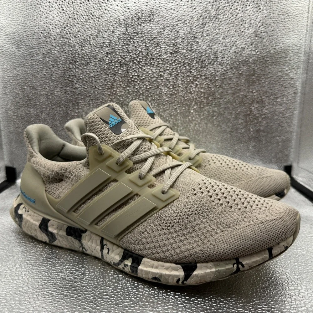 Size 13 Adidas Ultraboost 1.0 DNA Running Shoes Mens Green Excellent GY8535 Camo